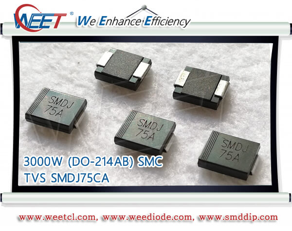 SMAJ Series TVS Diode 53.3 V SMAJ33CA 2 Pins 33 V Pack of 100 SMAJ33CA Bidirectional DO-214AC 